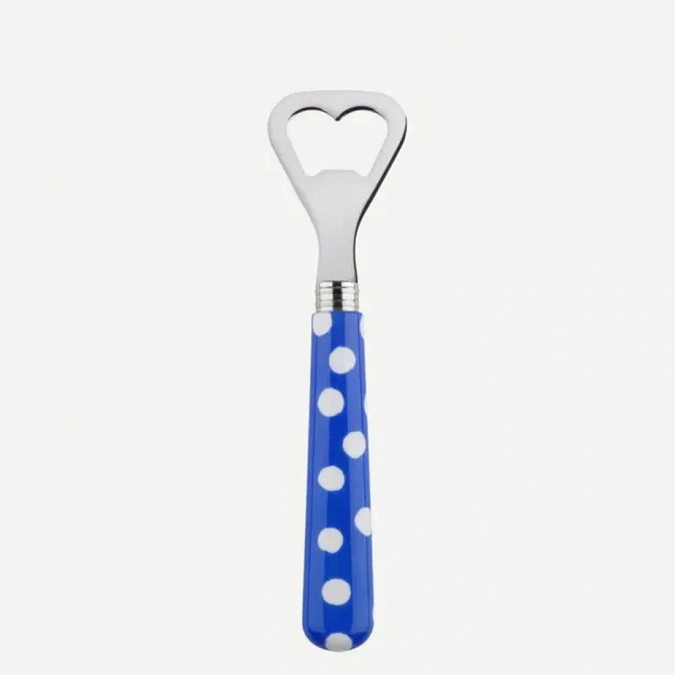 White Dots Lapis Blue Bottle Opener 6.25"