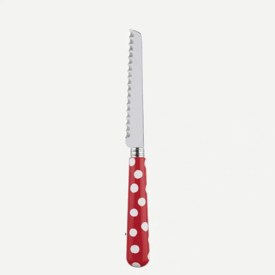 White Dots Red Tomato Knife 8.5"