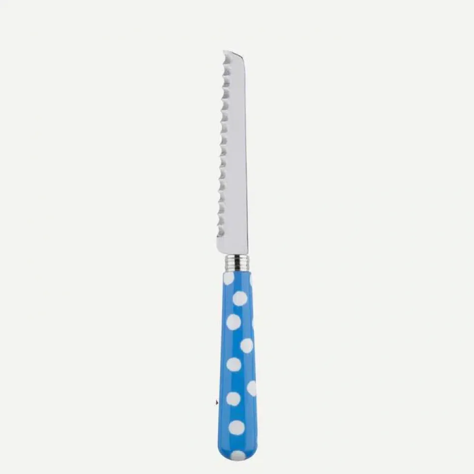 White Dots Light Blue Tomato Knife 8.5"