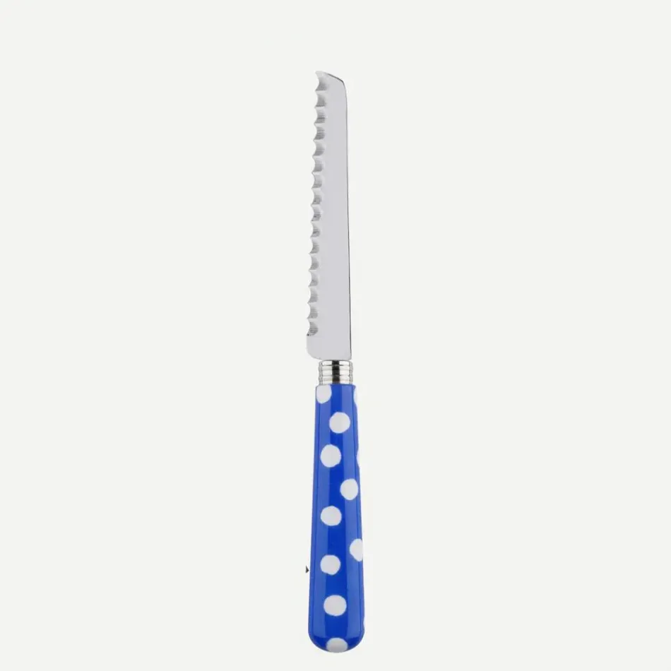 White Dots Lapis Blue Tomato Knife 8.5"