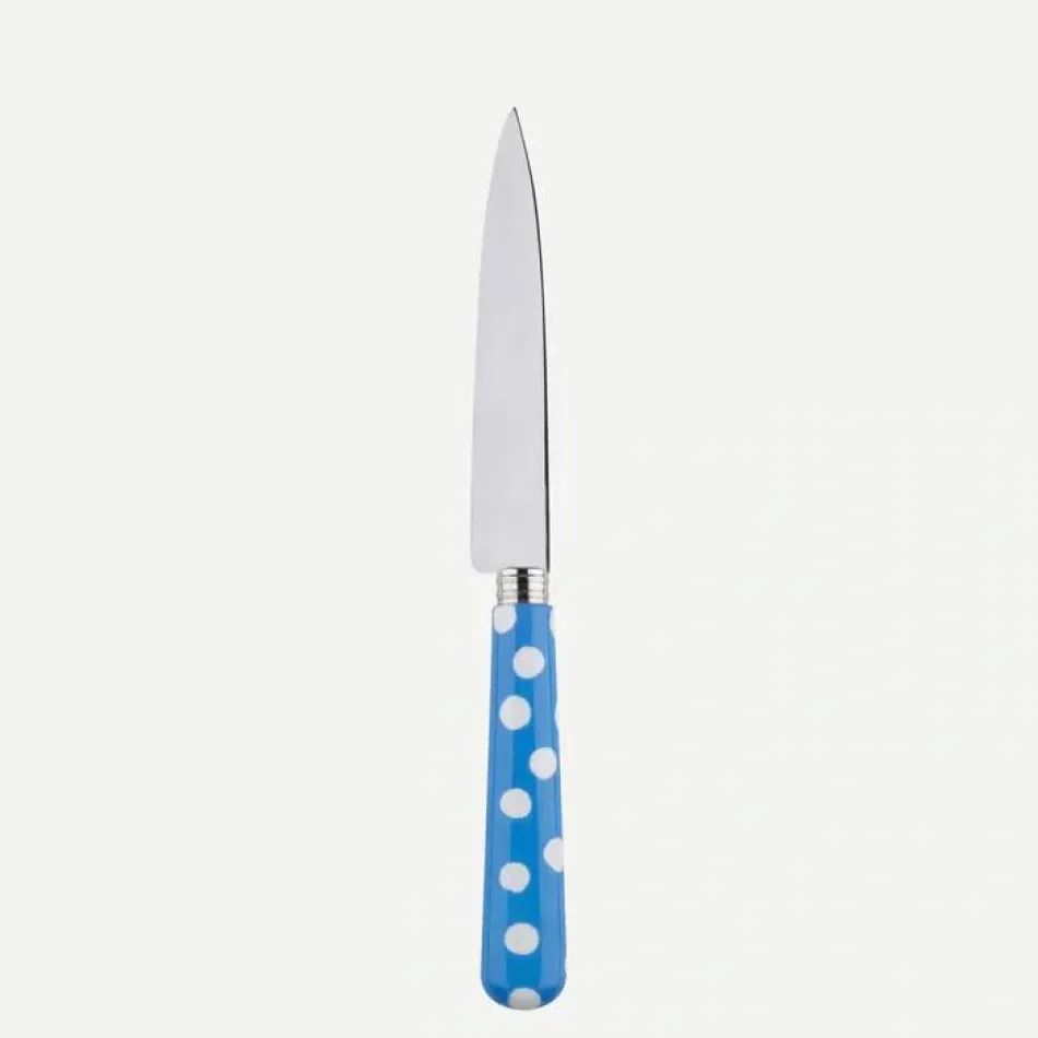 White Dots Light Blue Kitchen Knife 8.25"