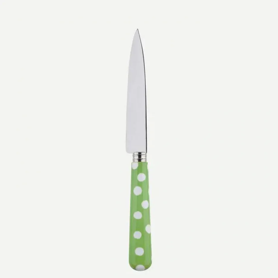 White Dots Garden Green Kitchen Knife 8.25"