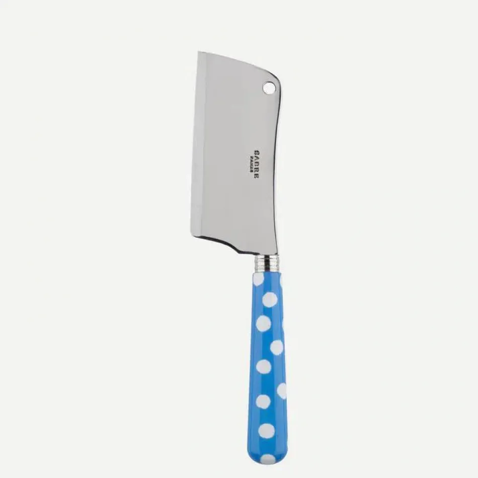 White Dots Light Blue Cheese Cleaver 8"