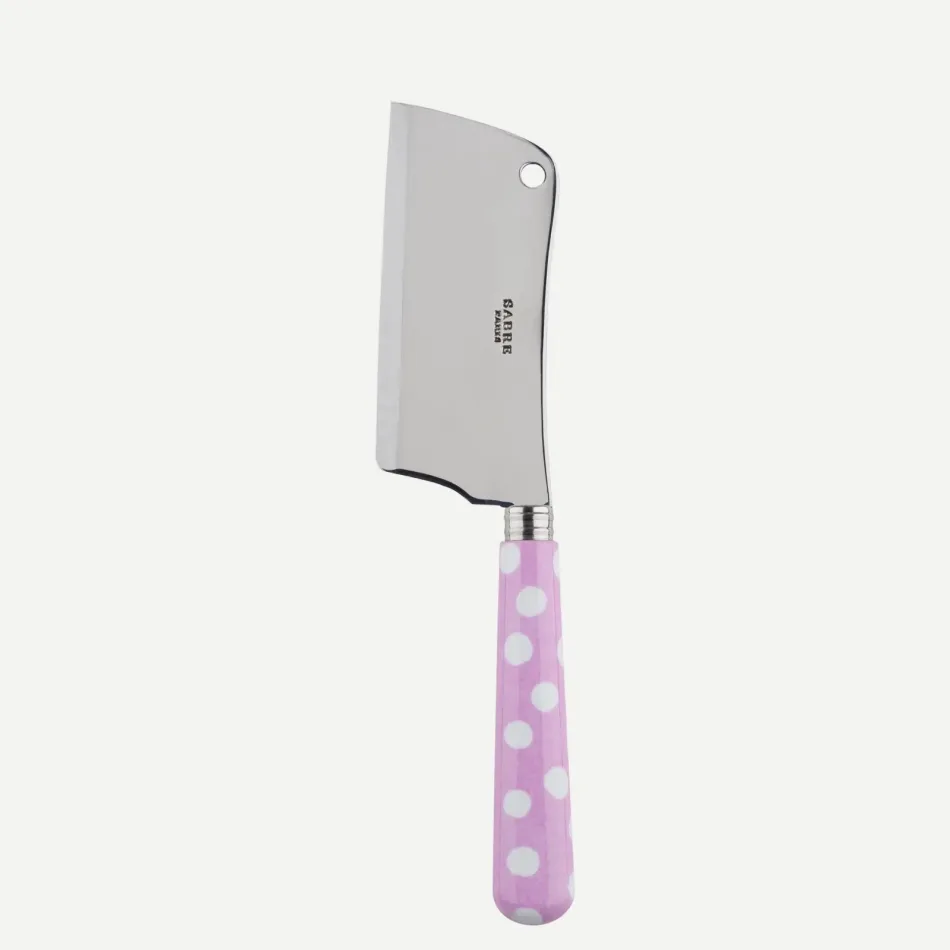 White Dots Pink Cheese Cleaver 8"