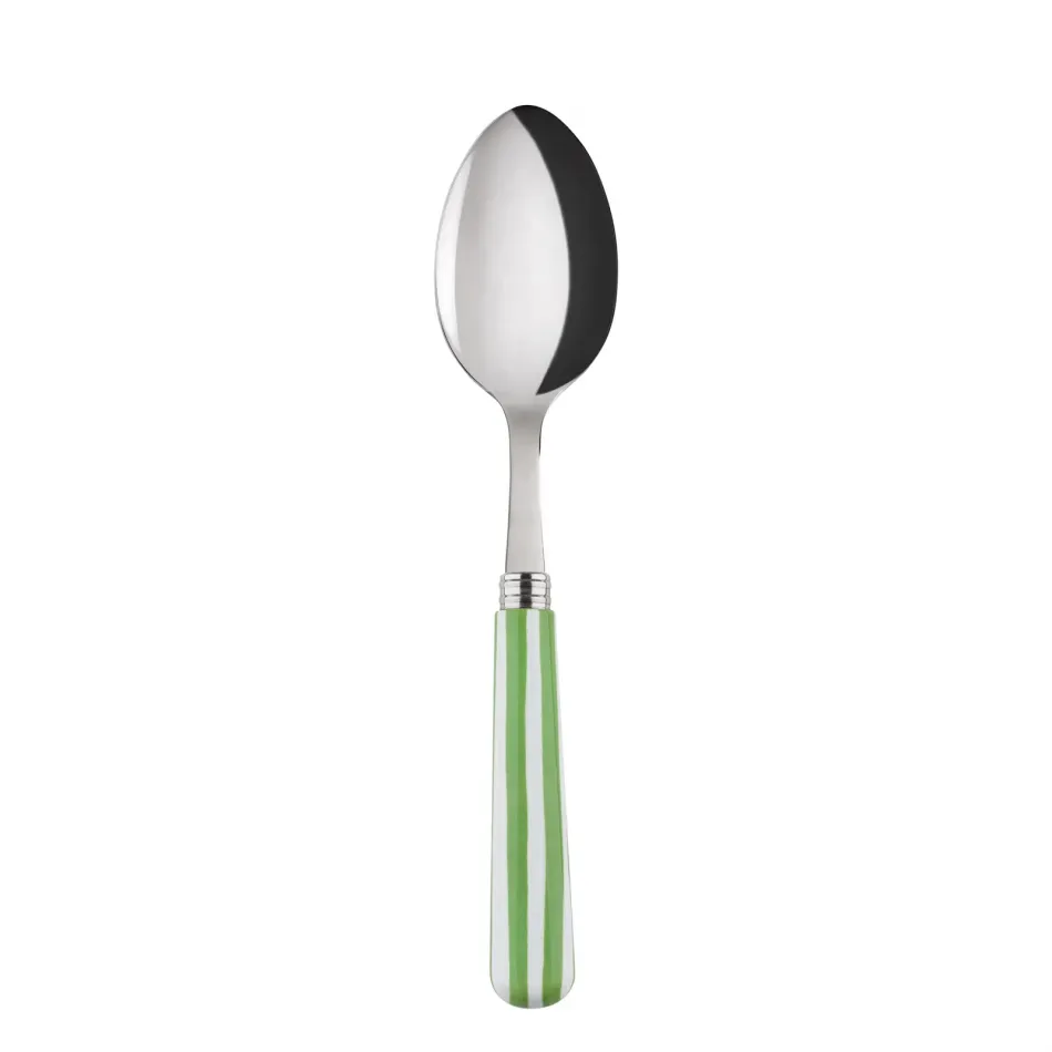 White Stripe Garden Green Soup Spoon 8.5"