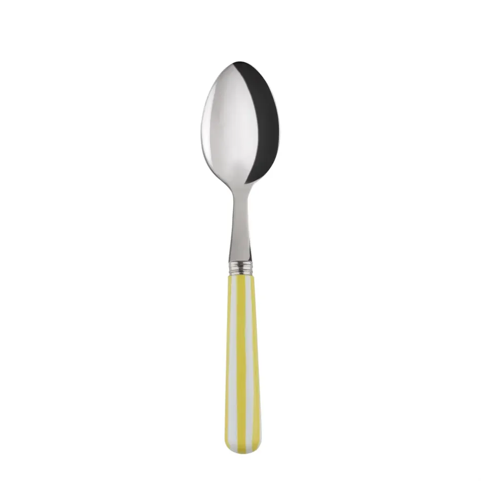 White Stripe Yellow Teaspoon 6"