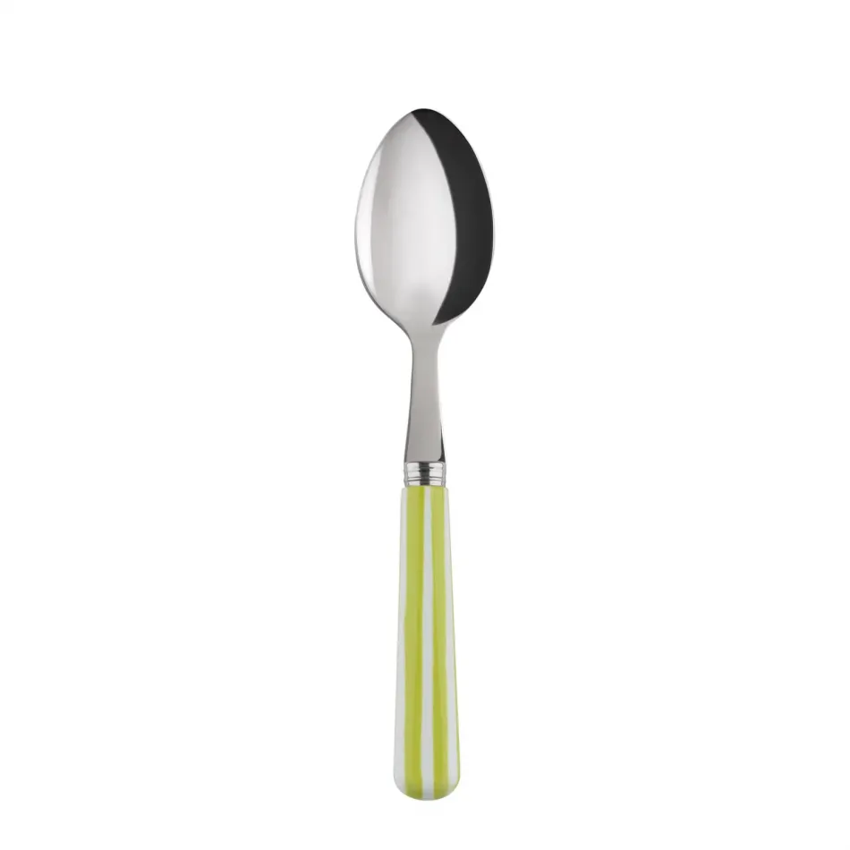 White Stripe Lime Teaspoon 6"