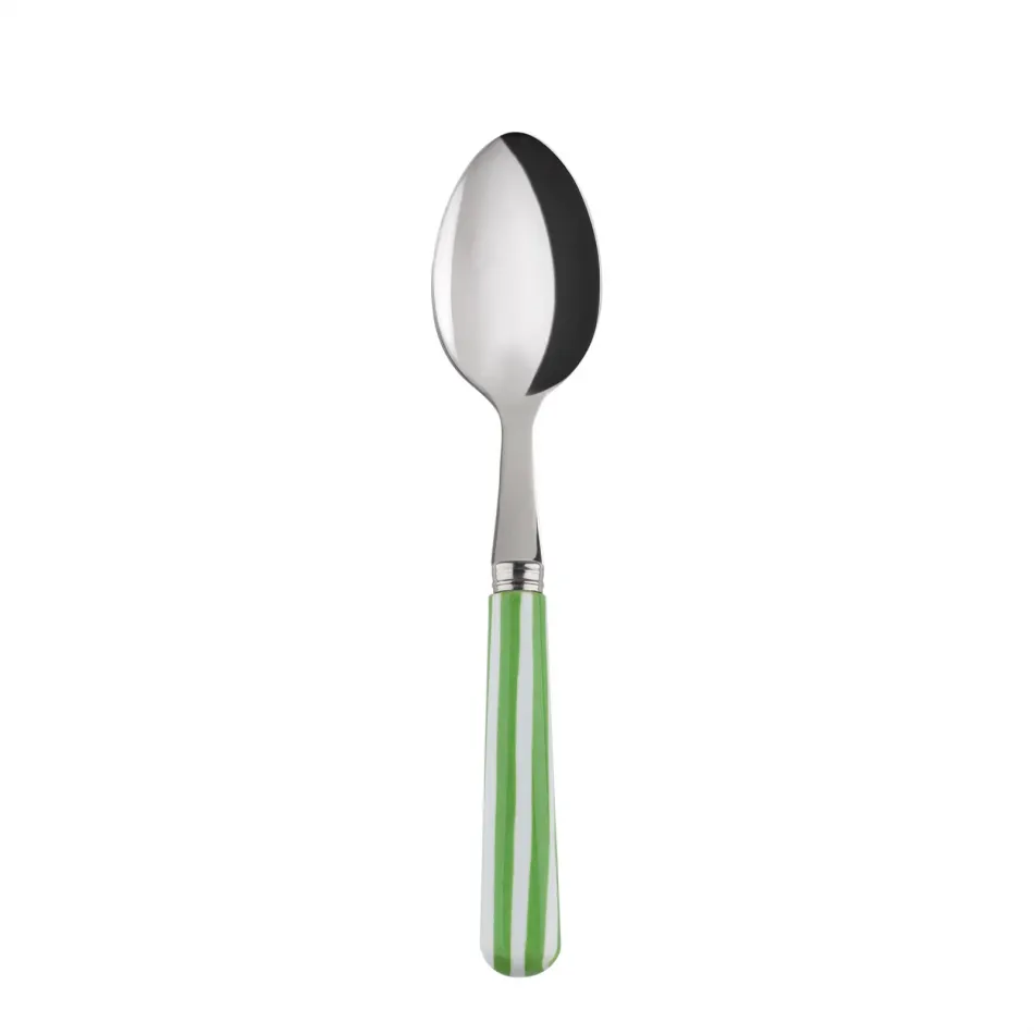 White Stripe Garden Green Teaspoon 6"