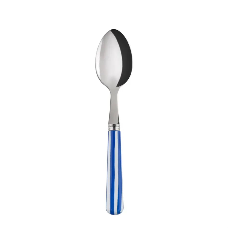 White Stripe Lapis Blue Teaspoon 6"