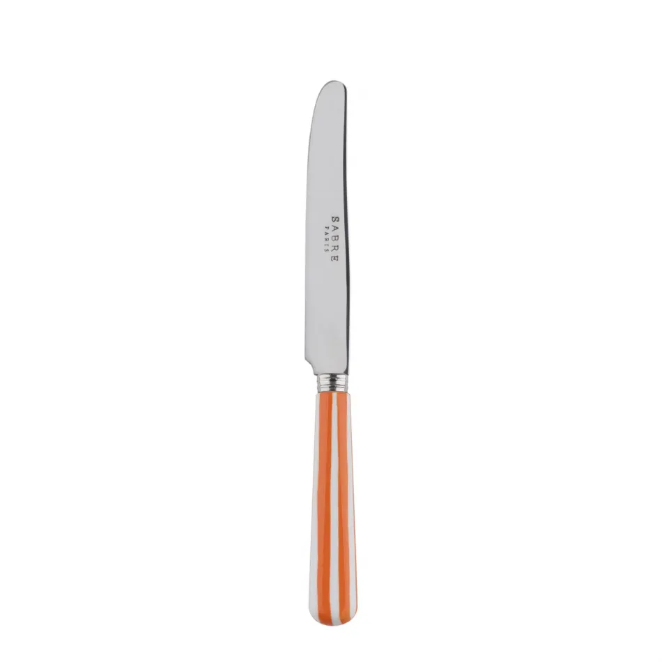 White Stripe Orange Breakfast Knife 6.75"