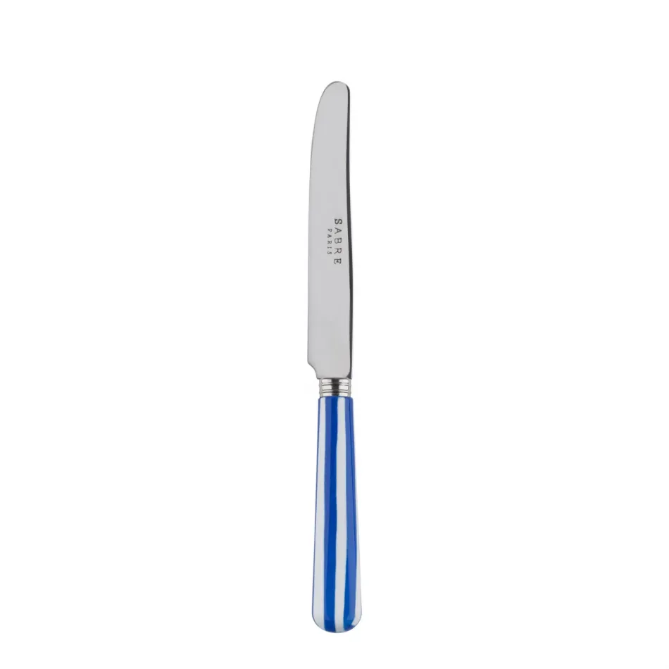 White Stripe Lapis Blue Breakfast Knife 6.75"