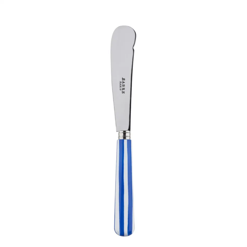 White Stripe Lapis Blue Butter Knife 7.75"