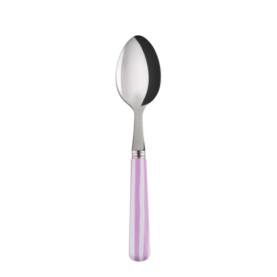 White Stripe Pink Demitasse/Espresso Spoon 5.5"