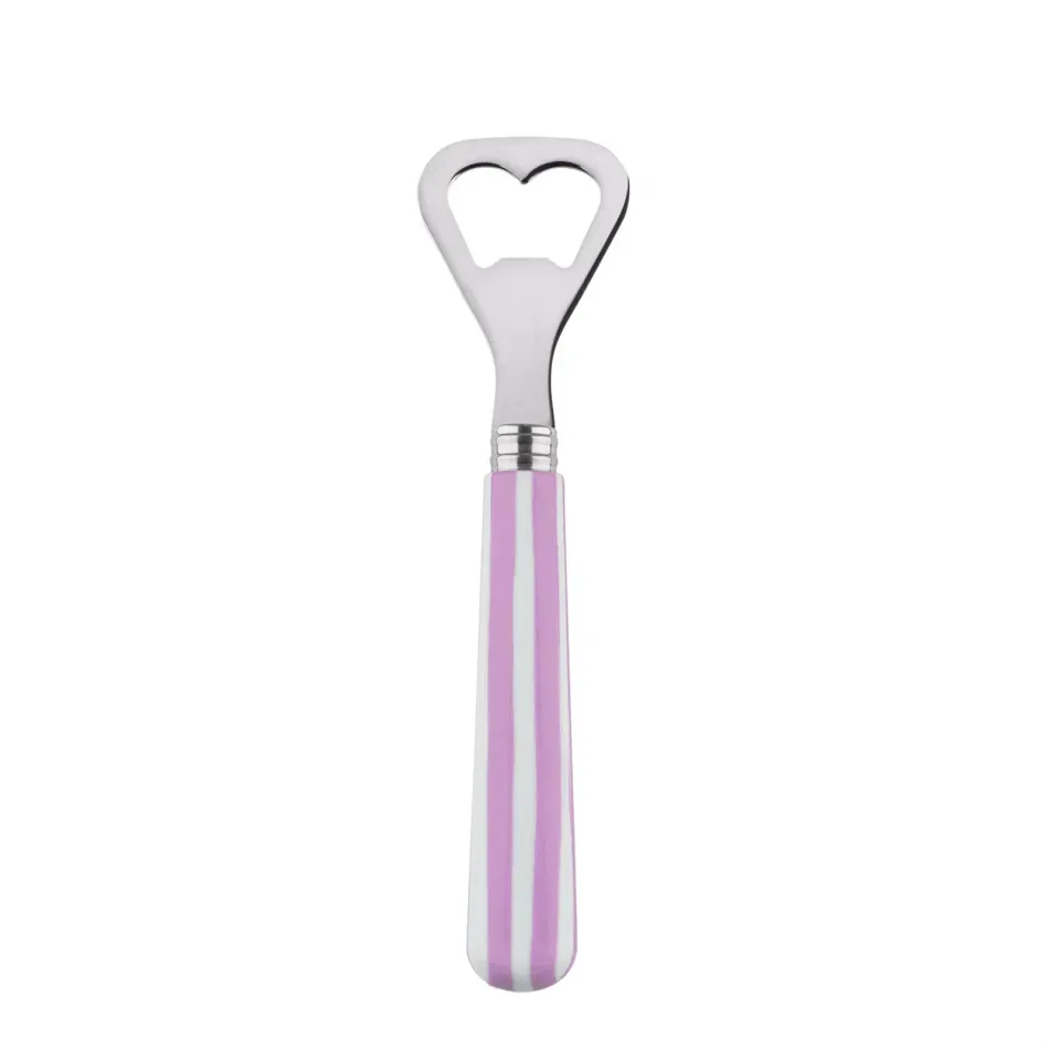 White Stripe Pink Bottle Opener 6.25"