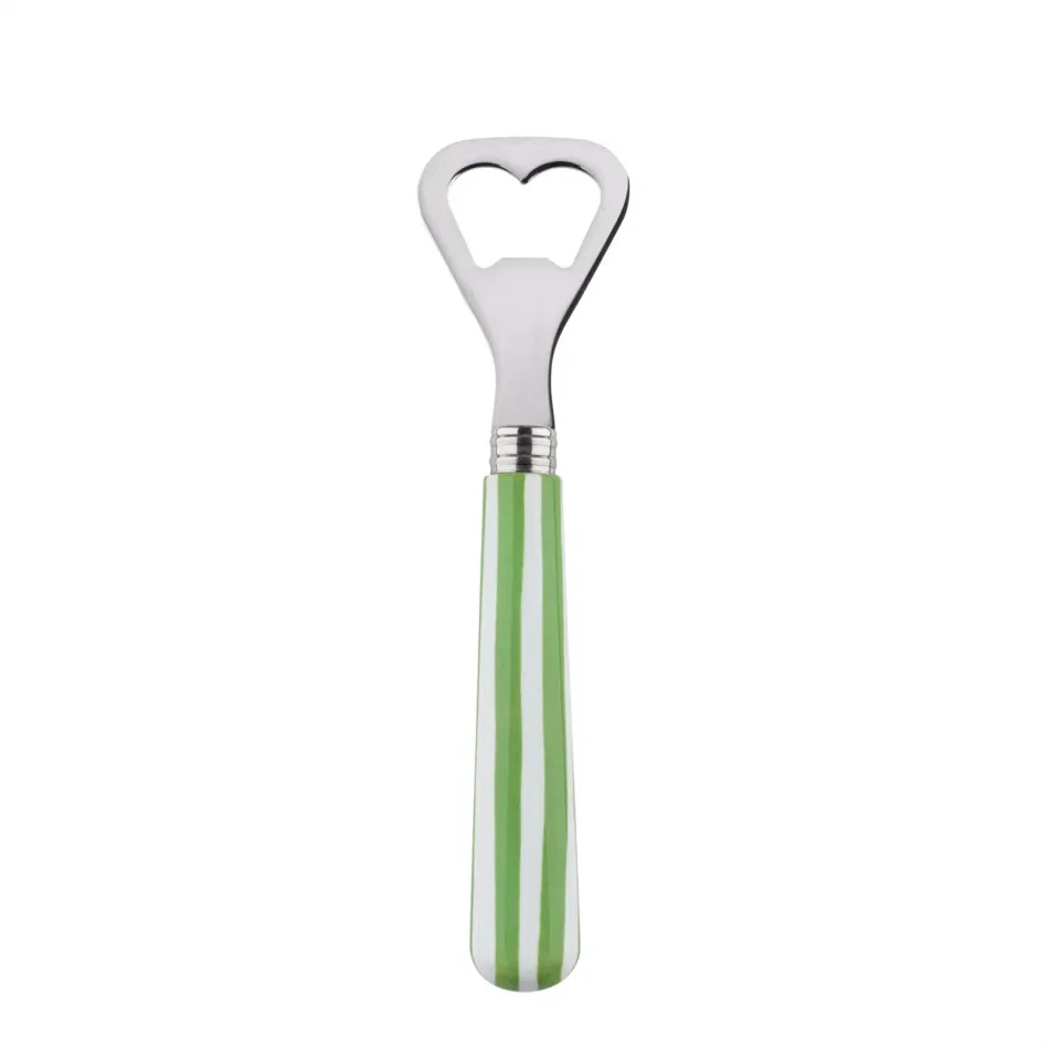 White Stripe Garden Green Bottle Opener 6.25"