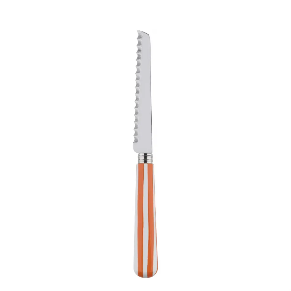 White Stripe Orange Tomato Knife 8.5"