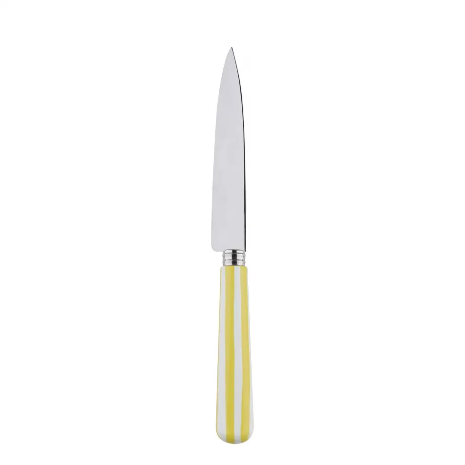 White Stripe Yellow Kitchen Knife 8.25"