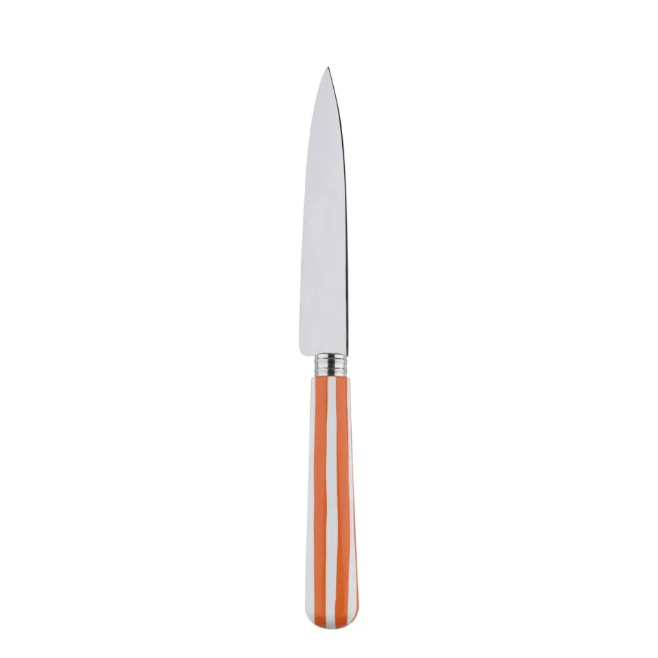 White Stripe Orange Kitchen Knife 8.25"