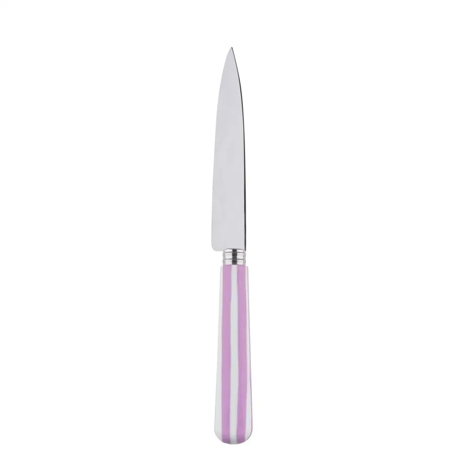 White Stripe Pink Kitchen Knife 8.25"