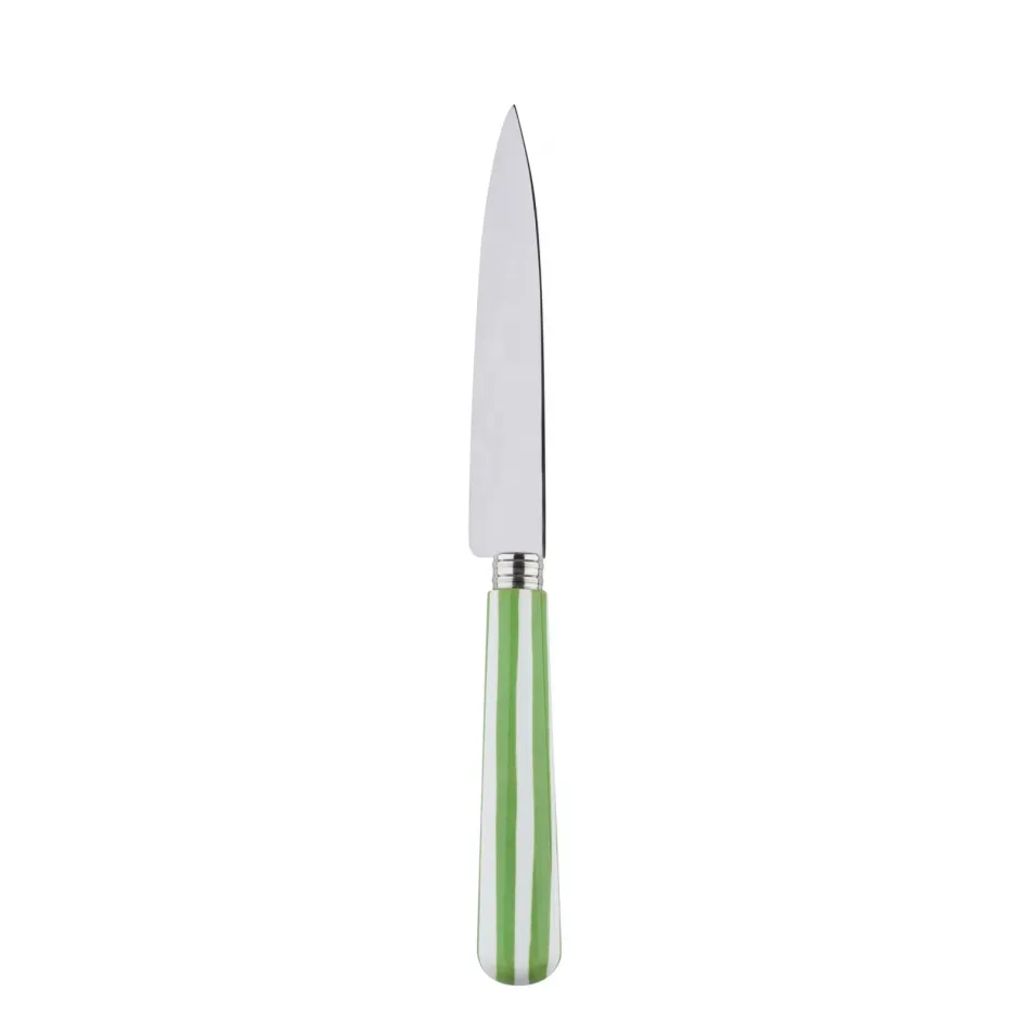 White Stripe Garden Green Kitchen Knife 8.25"