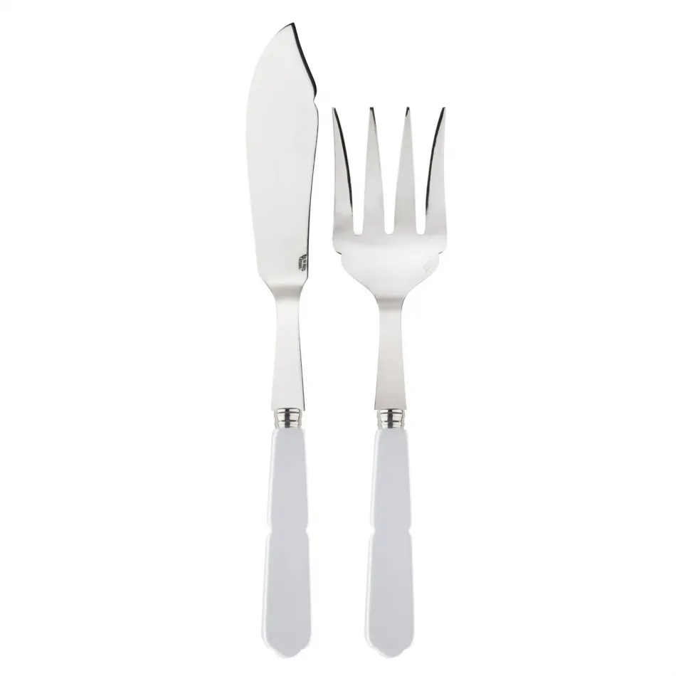 Gustave White 2-Pc Fish Serving Set 11" (Knife, Fork)