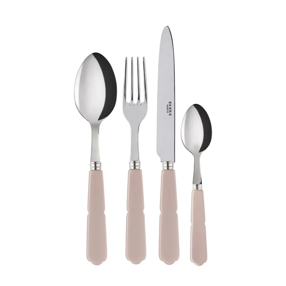 Gustave Taupe 4-Pc Setting (Dinner Knife, Dinner Fork, Soup Spoon, Teaspoon)