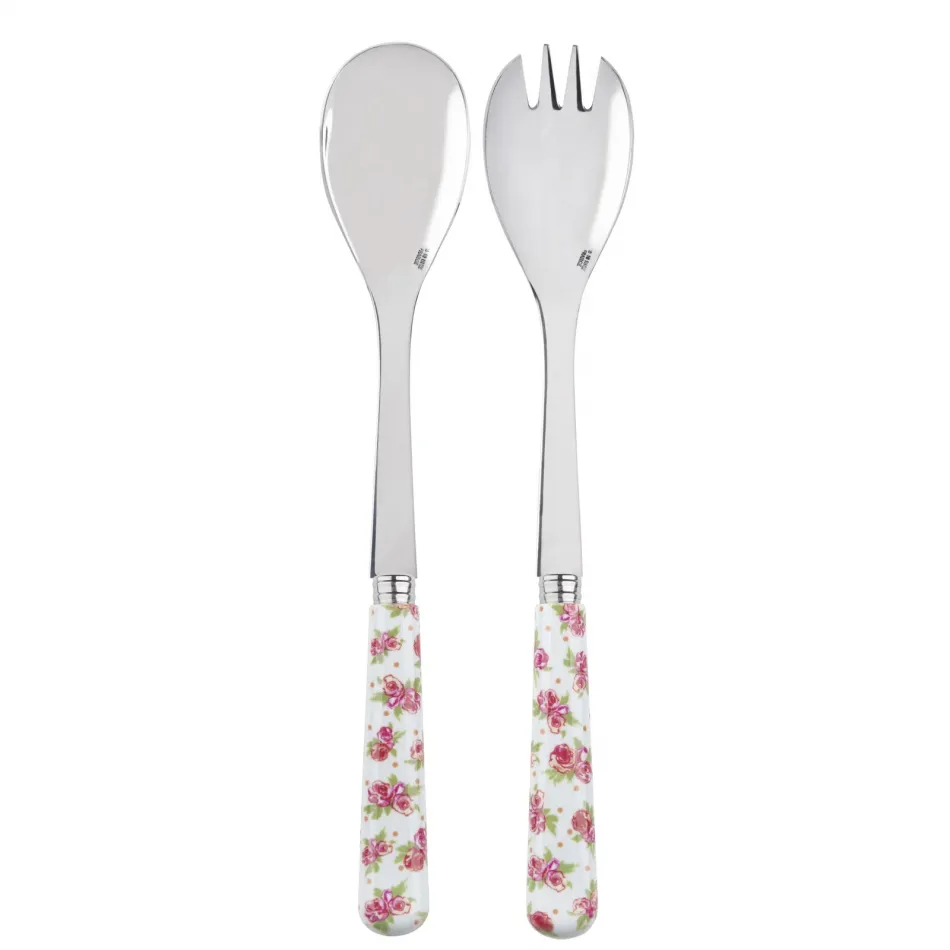 Liberty White 2-Pc Salad Serving Set 10.25" (Fork, Spoon)