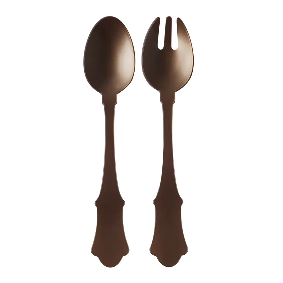 Honorine Brown Salad Serving Set 10" (Fork, Spoon)