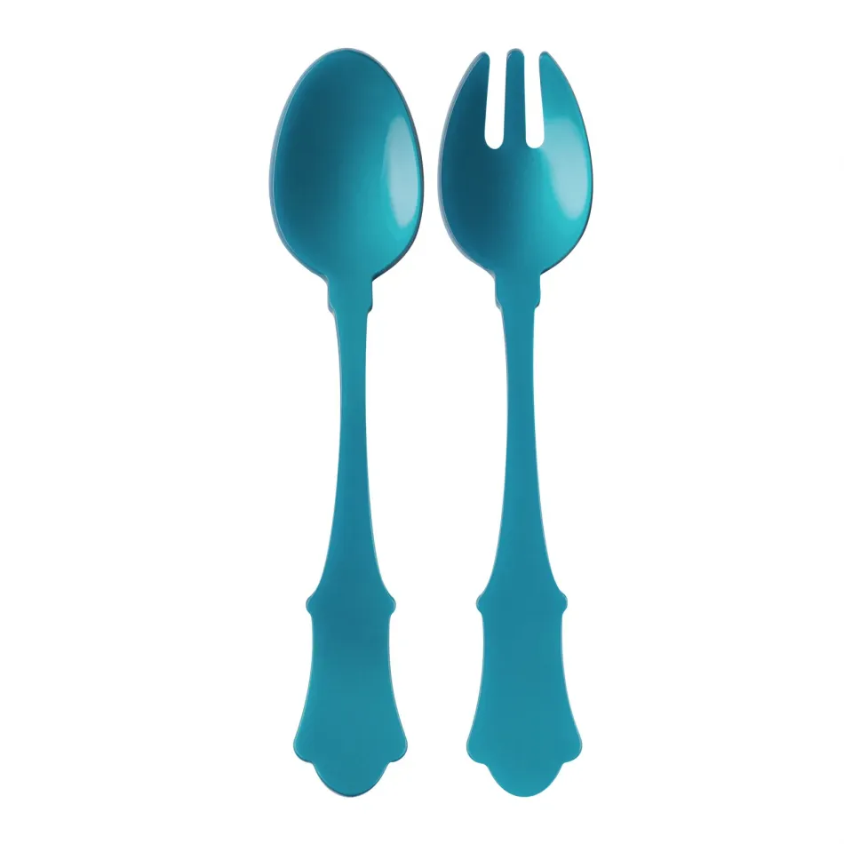Honorine Turquoise Salad Serving Set 10" (Serving Fork, Serving Spoon)