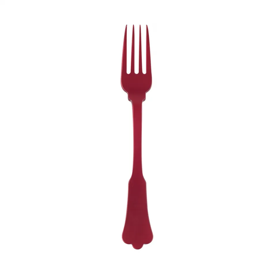 Honorine Cake Fork 6" Red