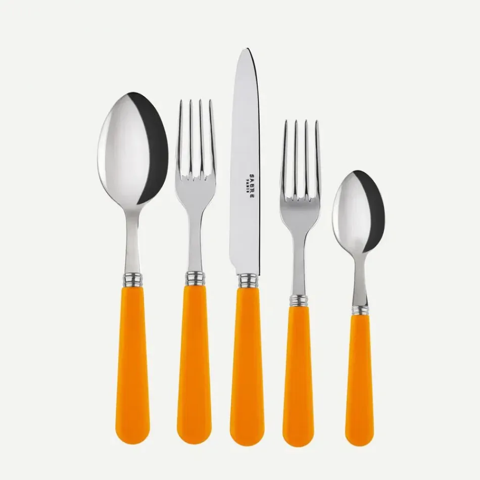 Duo Orange 4-Pc Setting (Dinner Knife, Dinner Fork, Soup Spoon, Teaspoon)