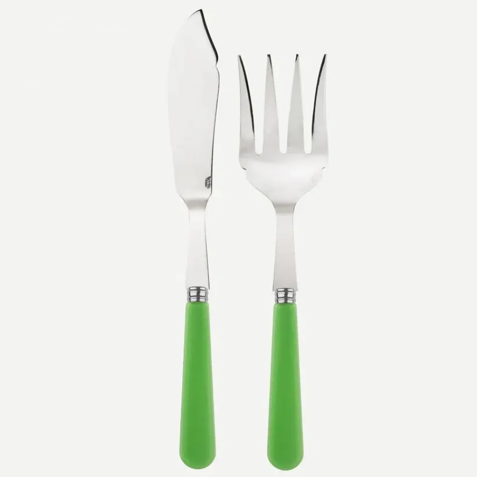 Duo Green Fish Serving Set Garden