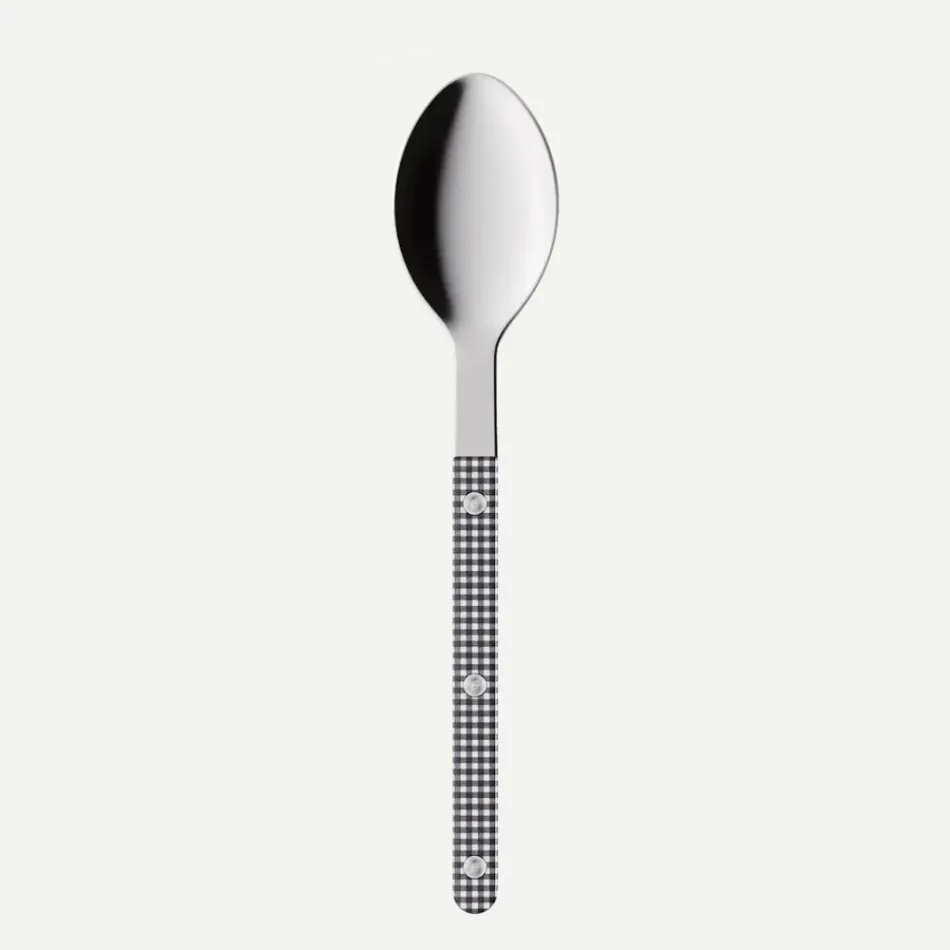 Bistrot Gingham Black Soup Spoon 8"1/2