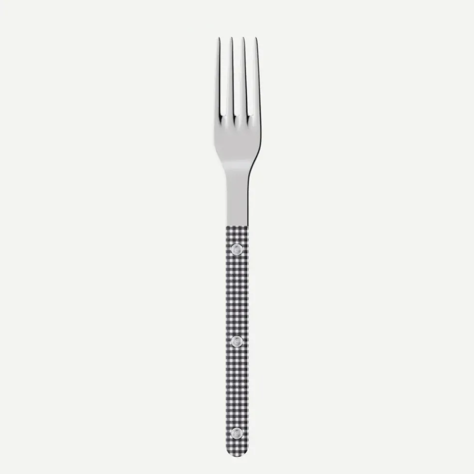Bistrot Gingham Black Dinner Fork 8"1/2