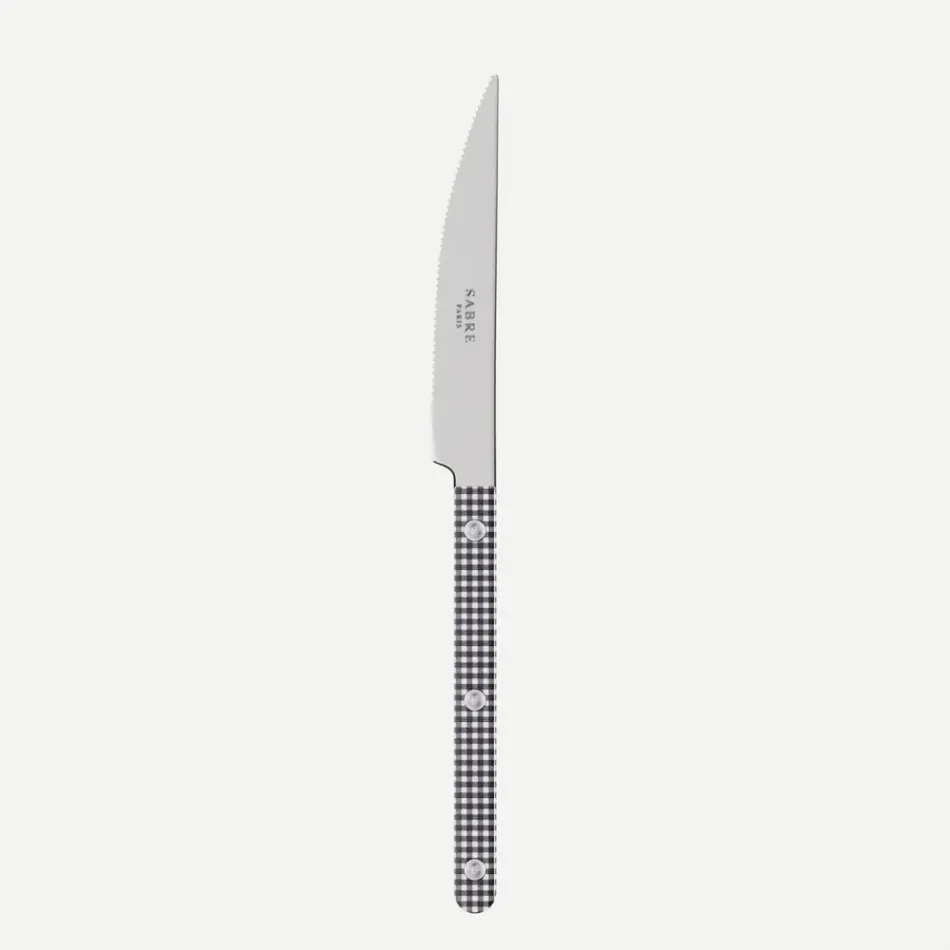 Bistrot Gingham Black Dinner Knife 9"1/4