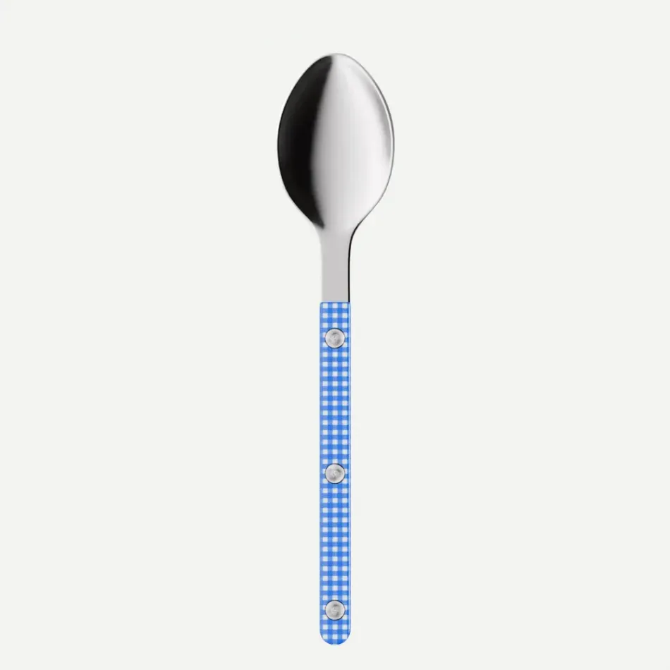 Bistrot Gingham Blue Dessert Spoon 7"1/2