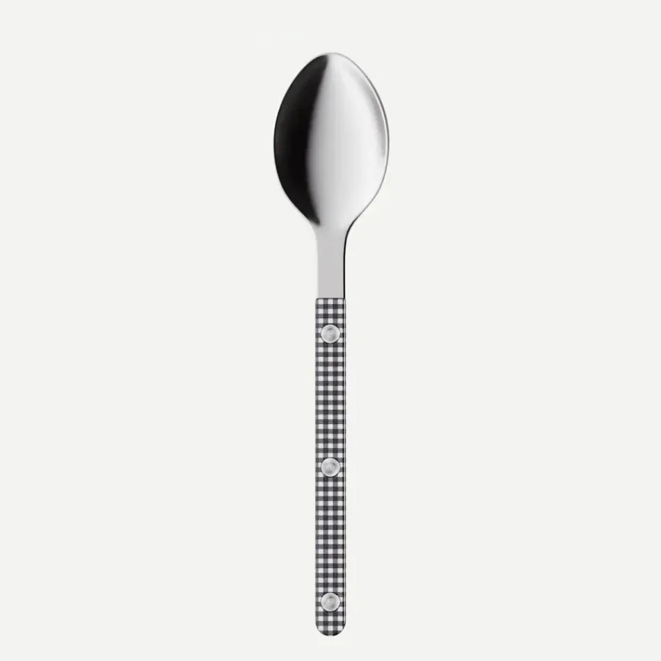 Bistrot Gingham Black Dessert Spoon 7"1/2