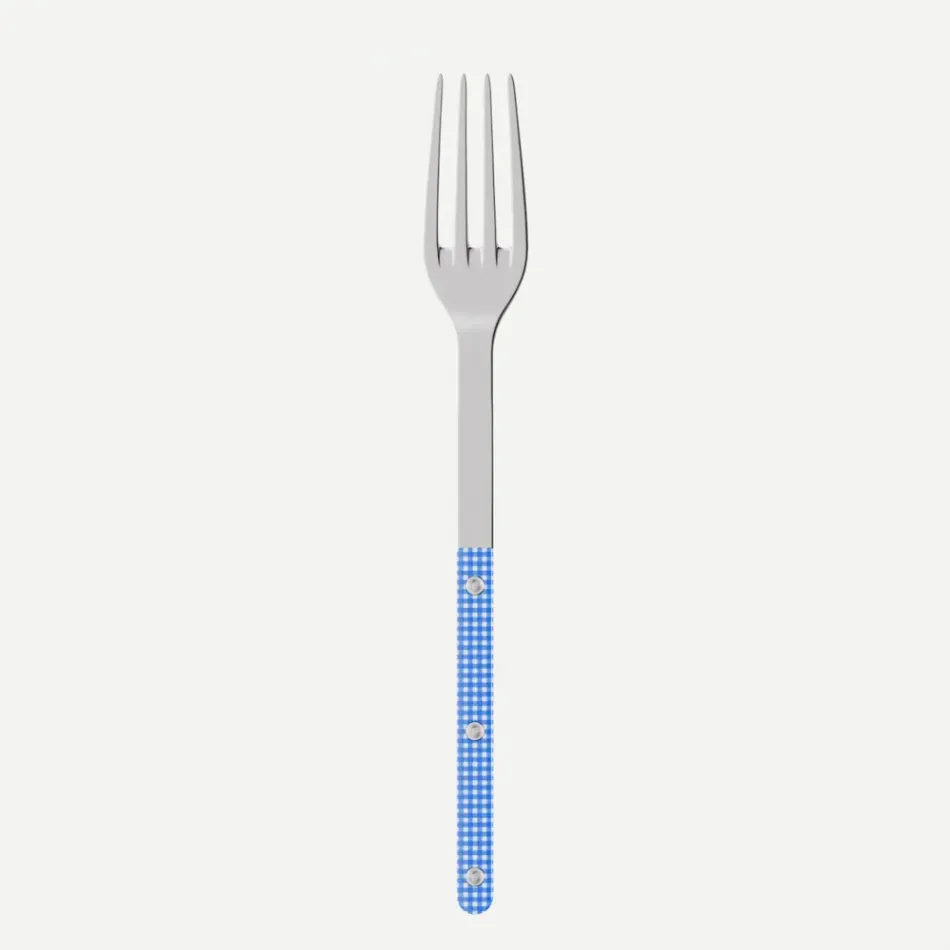 Bistrot Gingham Blue Serving Fork 10"1/4