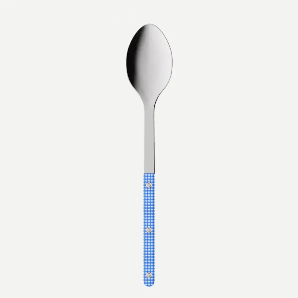 Bistrot Gingham Blue Serving Spoon 10"1/4