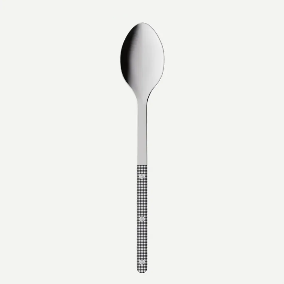 Bistrot Gingham Black Serving Spoon 10"1/4
