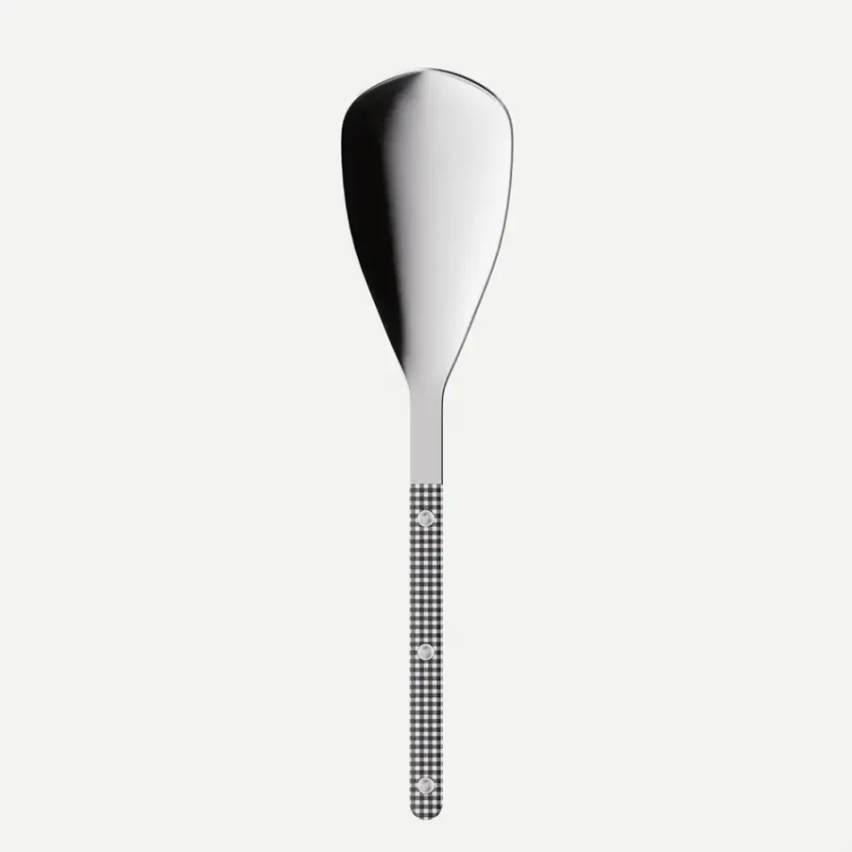 Bistrot Gingham Black Rice Spoon 10"1/4
