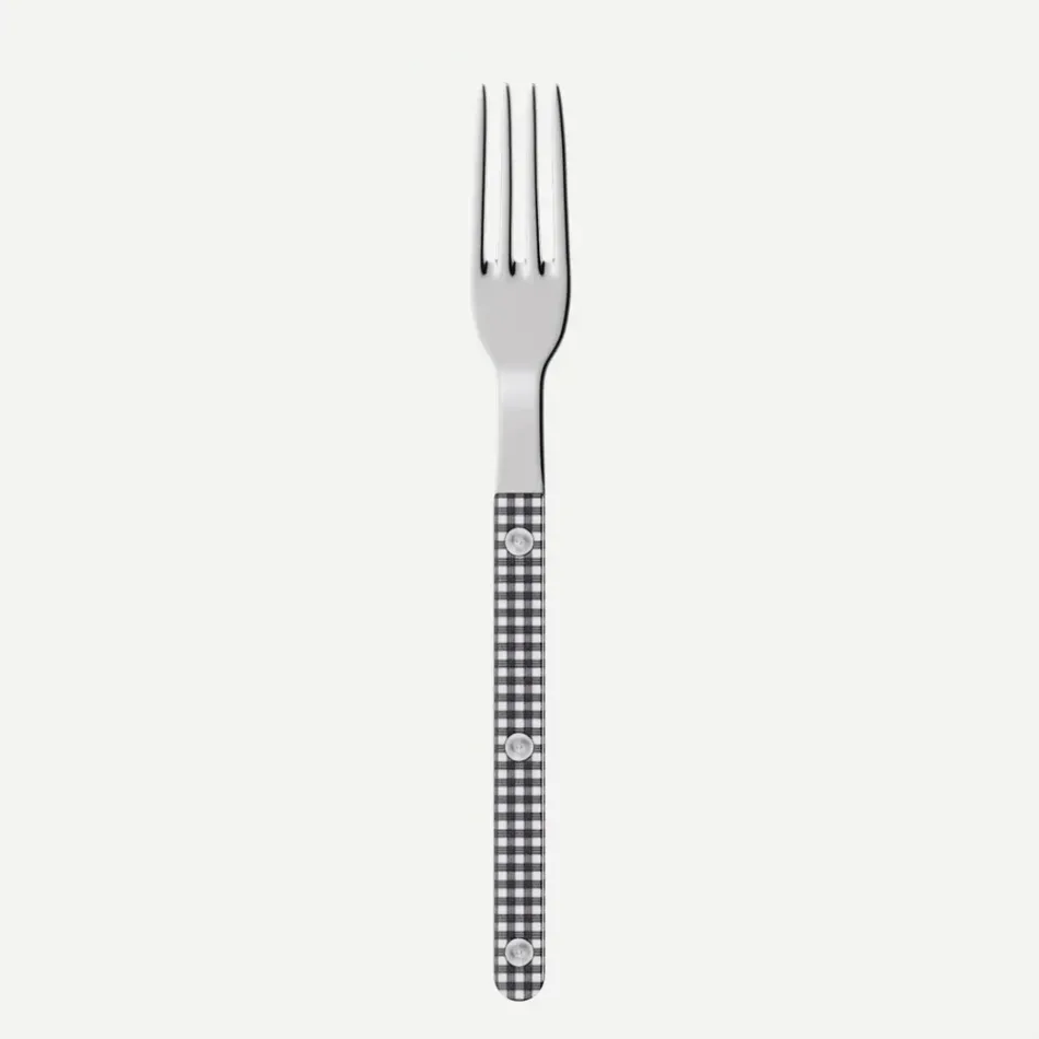 Bistrot Gingham Black Small Fork 6"1/2