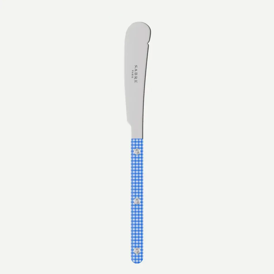 Bistrot Gingham Blue Butter Knife 7"3/4