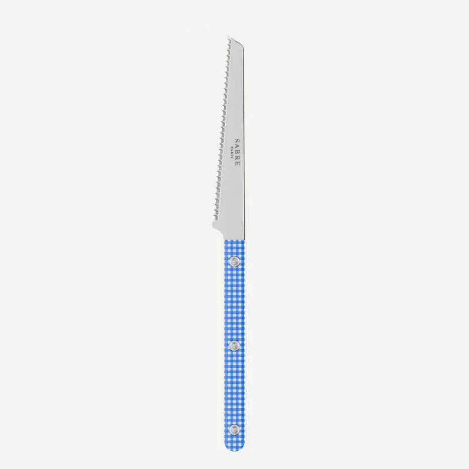 Bistrot Gingham Blue Tomato Knife 8"1/2