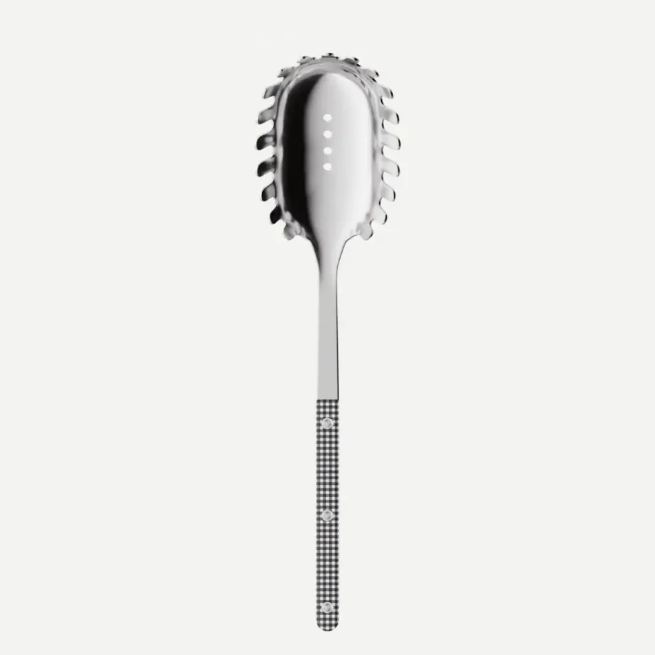 Bistrot Gingham Black Spaghetti Spoon 26cm