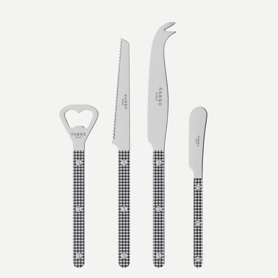 Bistrot Gingham Black Bistrot Aperitif Set