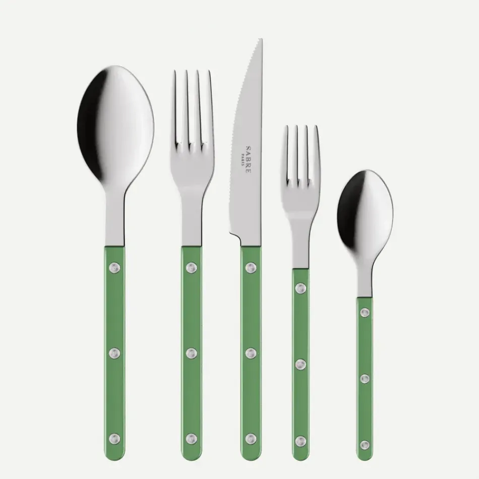 Bistrot Pearly Garden Green Flatware