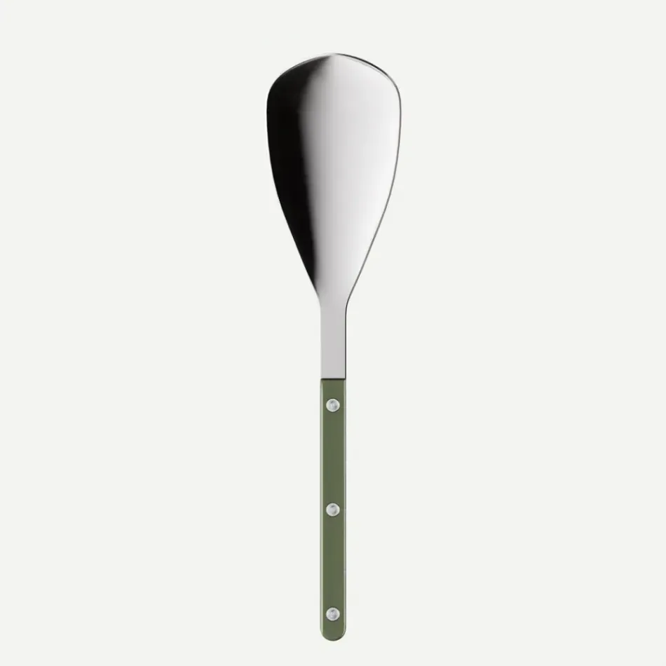 Bistrot Pearly Dark Green Rice Spoon 10"1/4