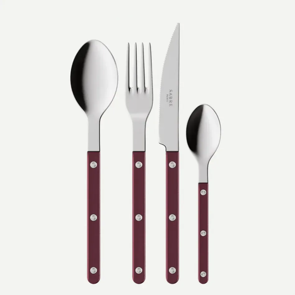 Bistrot Pearly Aubergine 24 Pieces Cutlery Set 9"1/4