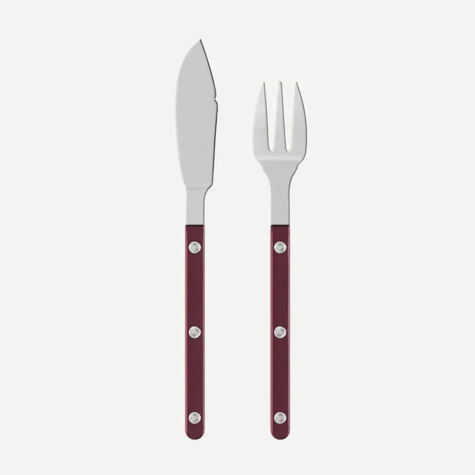 Bistrot Pearly Aubergine Fish Set 8"1/4